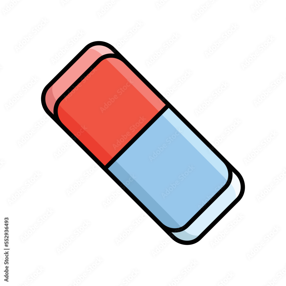 eraser icon vector design template in white background eraser icon vector design template in white background