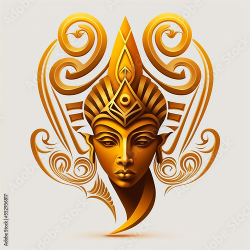 Osiris god vector for logo or design. Generative AI
