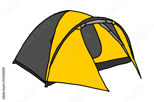 Object - Yellow Camping Tent Vector