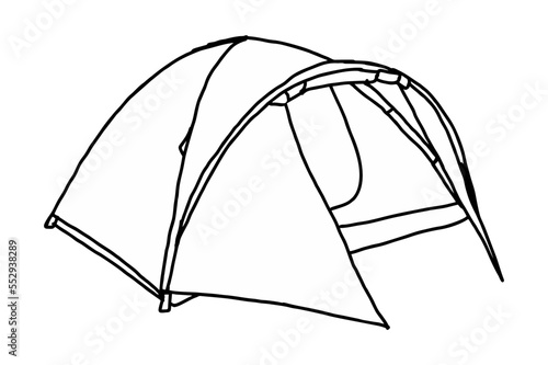 Object - Camping Tent Line Art Vector