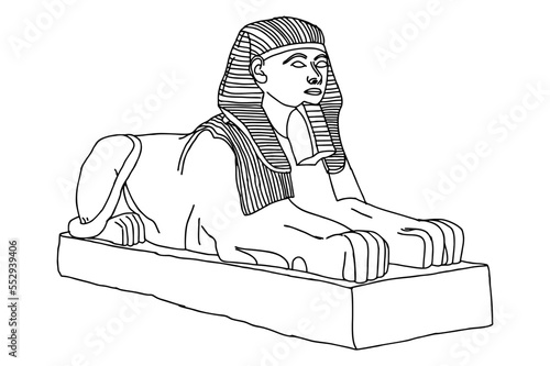 Egyptian sphinx statue