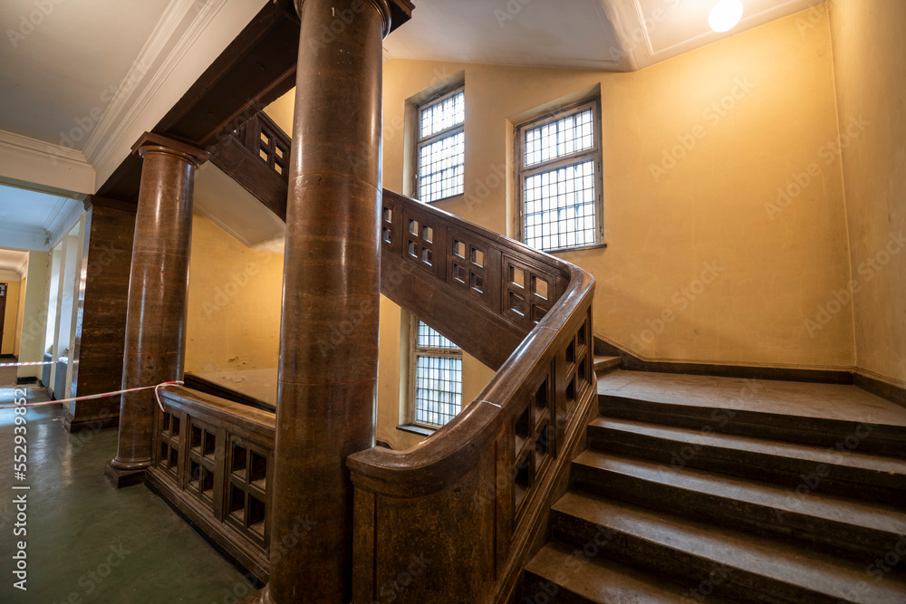 Obraz premium Old abandoned historic Art Nouveau factory power plant in Eastern Europe Szombierki