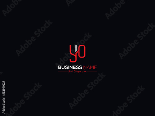 Minimal Slime YO y o Letter Logo, Creative Yo Logo Icon Vector With Black Background