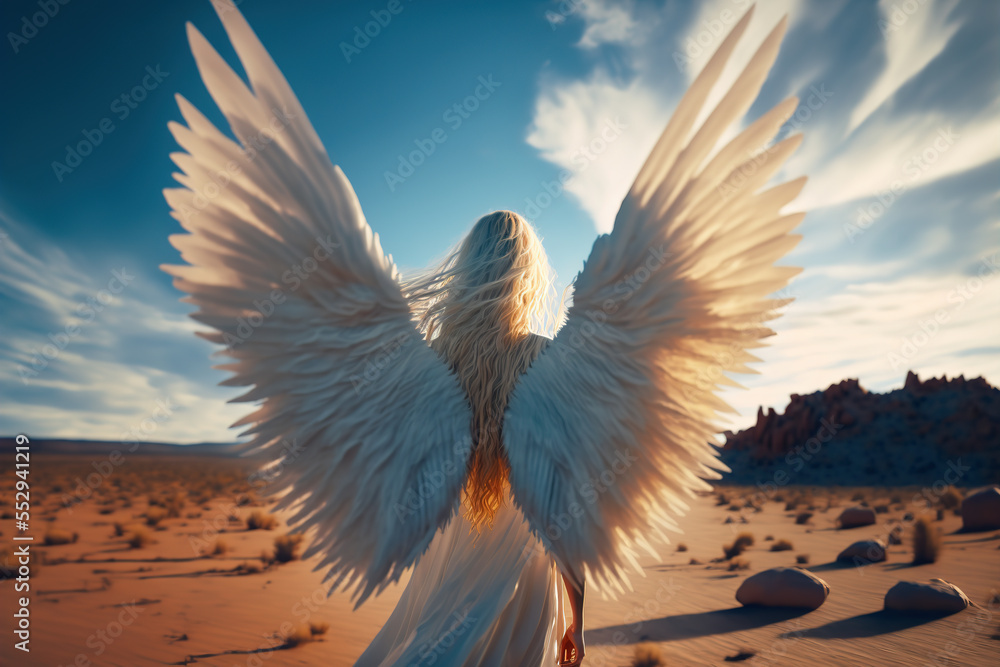 An angel. Digital artwork - obrazy, fototapety, plakaty 