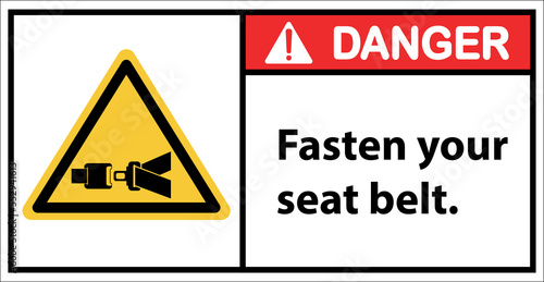 Free Download Please fasten your seat belt.sign danger. - GFXLoad