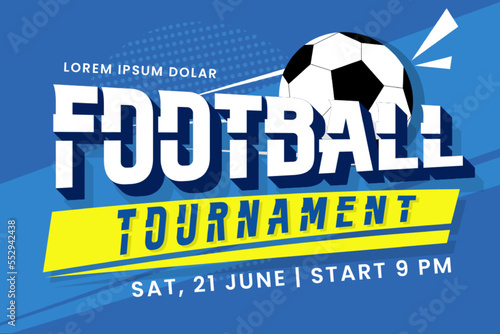 Football tournament sport event background design template simple and elegant design