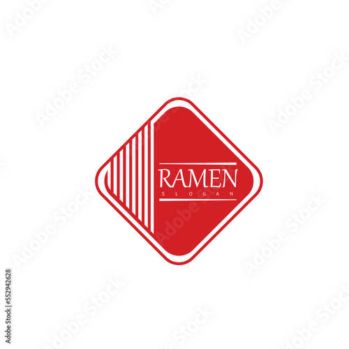 ramen noodle logo design symbol
