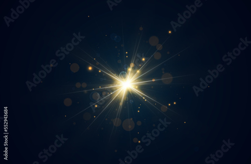 Golden glowing lights effects