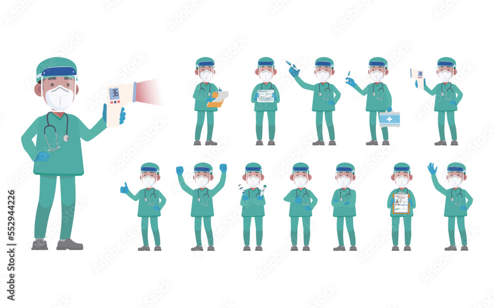 Doctor wearing protective suite to fight coronavirus
