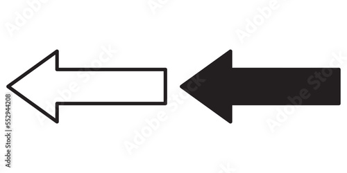 ofvs264 OutlineFilledVectorSign ofvs - arrow left vector icon . backward pointing sign . isolated transparent . outline and filled version . AI 10 / EPS 10 / PNG . g11604