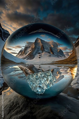 Glacier in a Glass Sphere