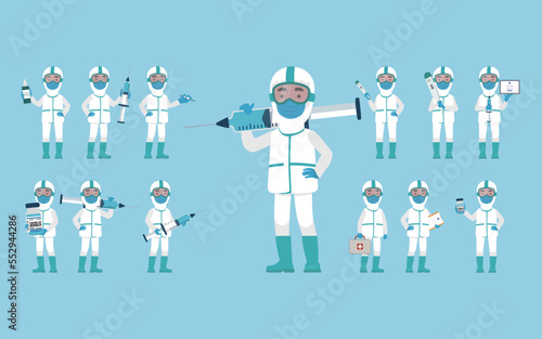 Doctor wearing protective suite to fight coronavirus

