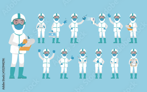 Doctor wearing protective suite to fight coronavirus
