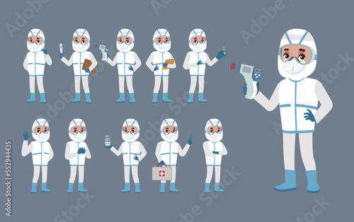 Doctor wearing protective suite to fight coronavirus
