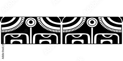 Wrap around arm polynesian tattoo design. Pattern aboriginal samoan.
