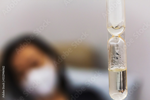 Wallpaper Mural Asian woman patient receiving vitamin on drip to blood vessel solution to Integrate the body to be strong. Torontodigital.ca