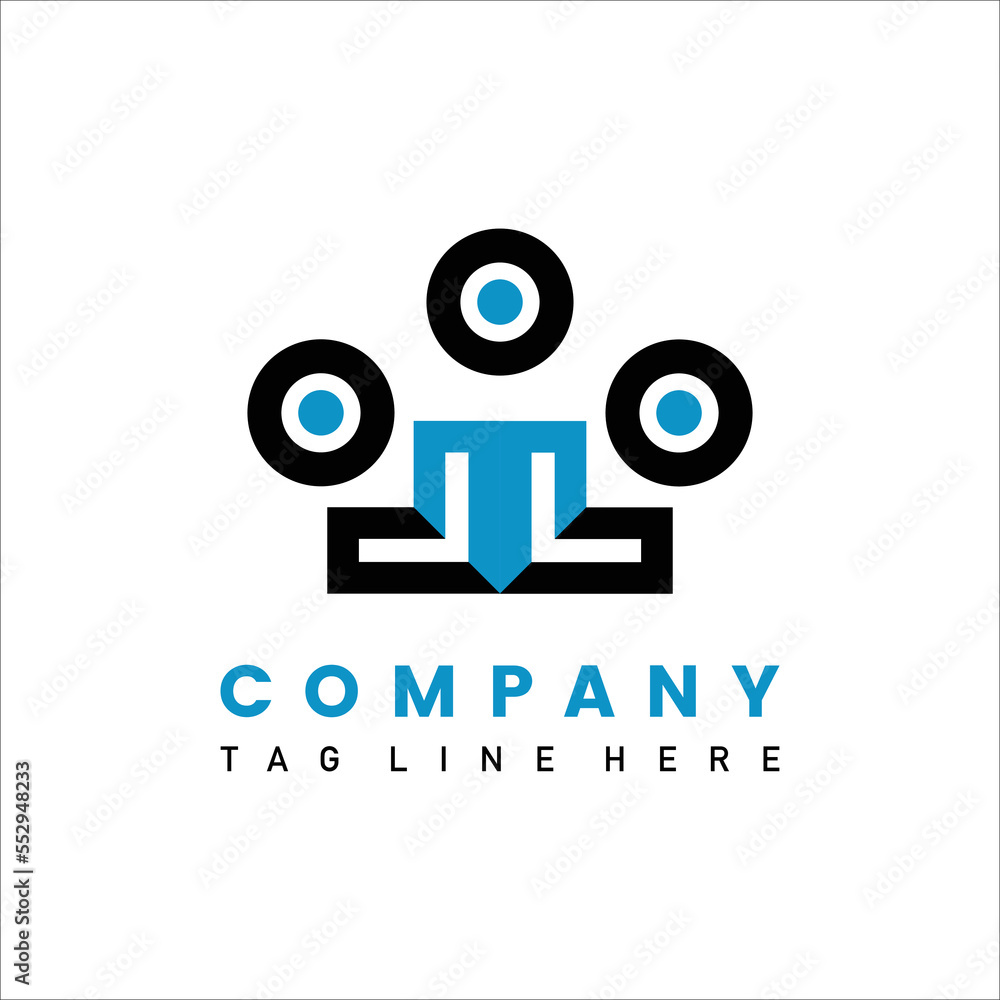 Abstract logo vector template, symbol, togetherness concept design