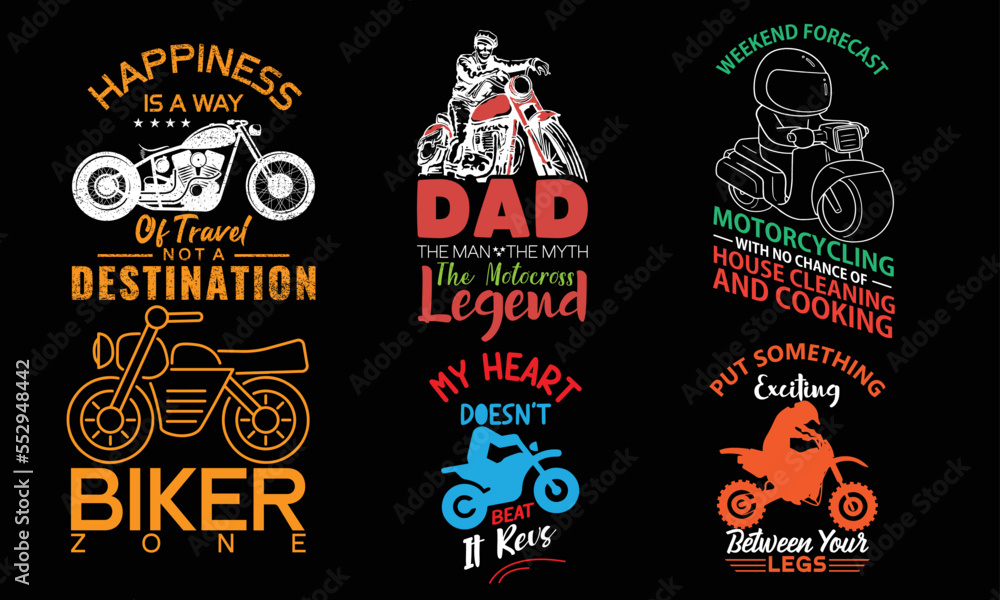 Motorcycle T shirt Design Bundle