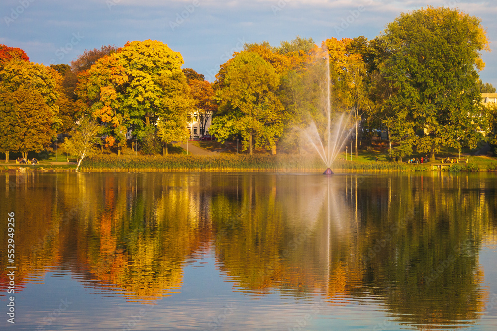 Fountain in the park in Druskininkai Fountain in the park in Druskininkai