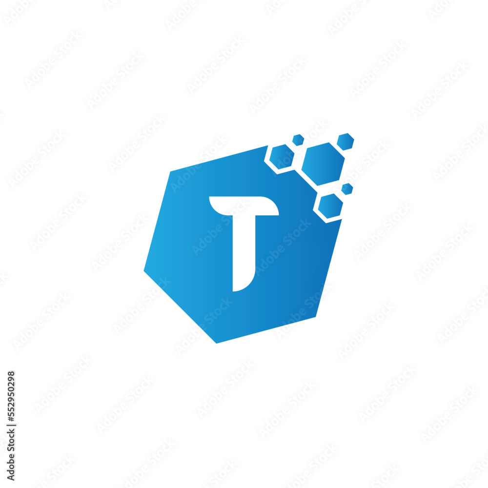 Dots Letter T Logo. T Letter Design Vector with Dots. Dots Letter T Logo. T Letter Design Vector with Dots.