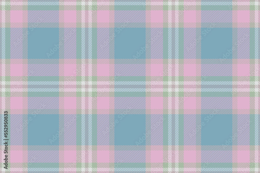Plaid background, check seamless pattern in pink. Vector fabric texture for textile print, wrapping paper, gift card or wallpaper.
