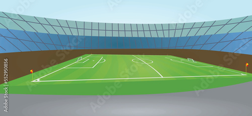 Soccer arena stadium. vector illustration