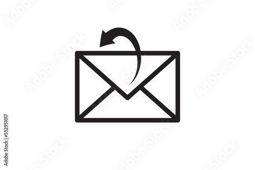 Mail icon vector sign. Letter envelope symbol. Message send to address illustration.