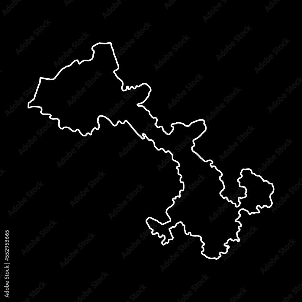 Fototapeta premium Gansu province map, administrative divisions of China. Vector illustration.