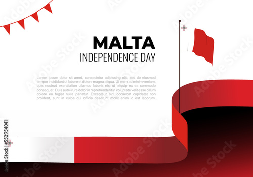 Malta independence day background celebrated on September 21.