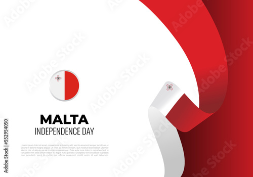 Malta independence day background celebrated on September 21.