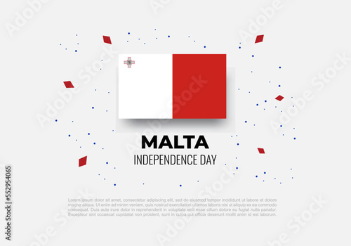 Malta independence day background celebrated on September 21.