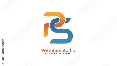 letter ps icon for personal logo design template