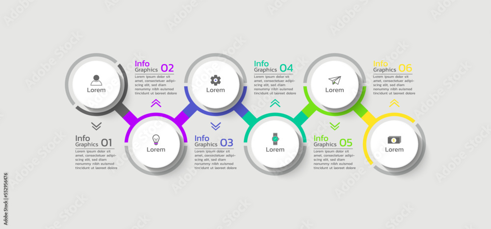 Vector circular business infographics template icons design Vector circular business infographics template icons design