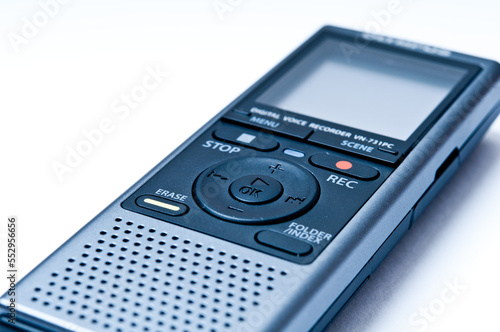 digital voice recorder, isolated photo