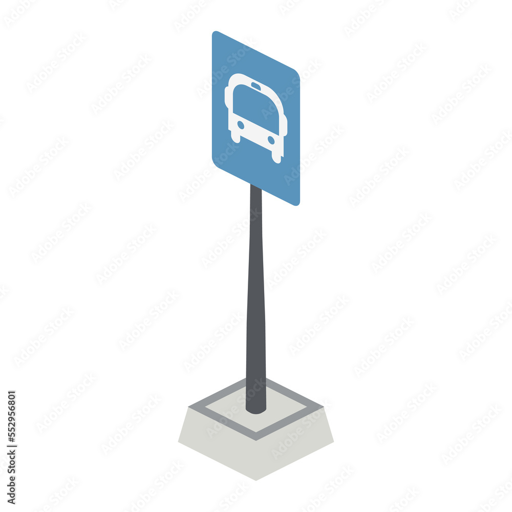 isometric bus stop traffic sign 3d universal scenary collection set isometric bus stop traffic sign 3d universal scenary collection set