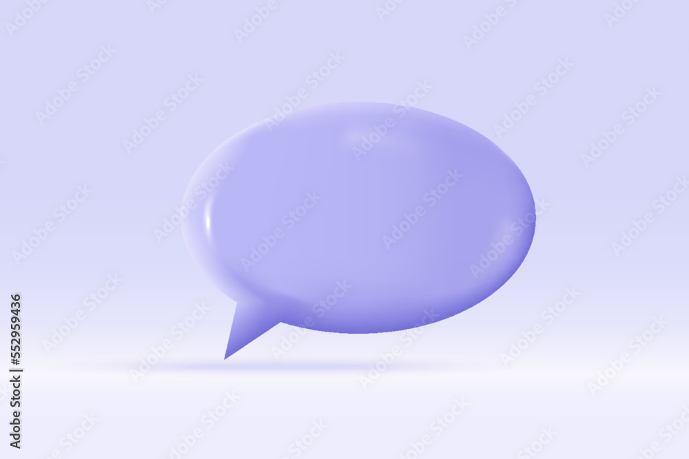 3d speech bubble purple symbol Isolated on light blue background. Realistic social media chat 3d vector rendering illustration. 3d speech bubble purple symbol Isolated on light blue background. Realistic social media chat 3d vector rendering illustration.