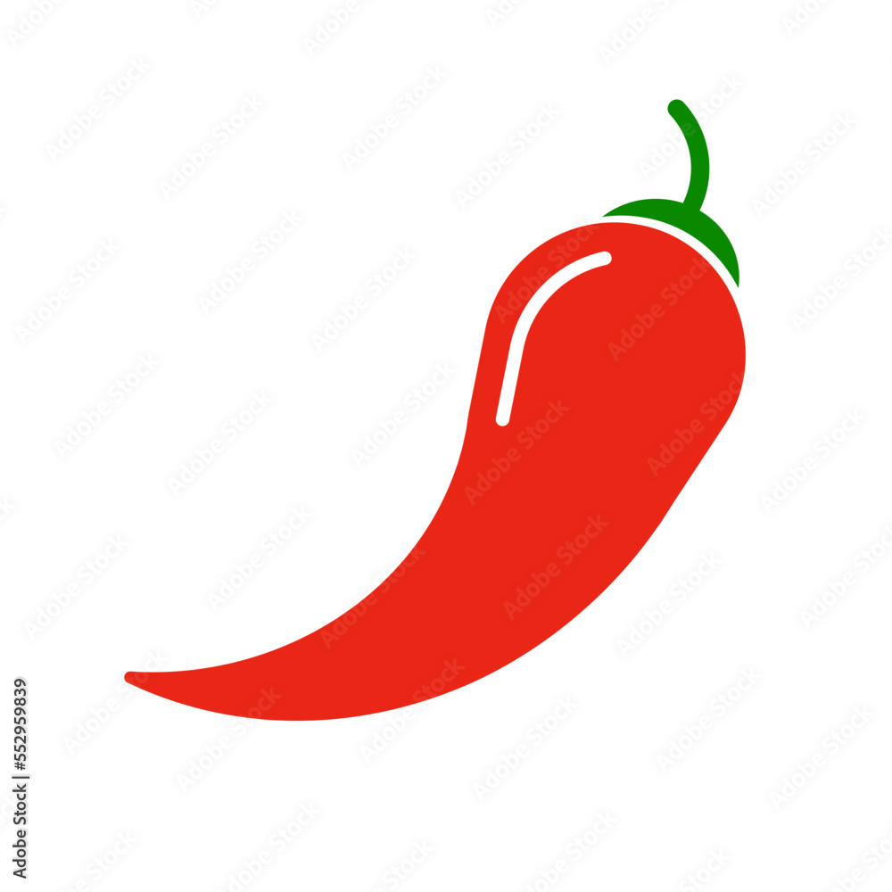 Chili Icon. Spicy or hot symbol. Vector. Chili Icon. Spicy or hot symbol. Vector.