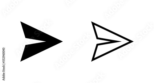 Submit button icon set. Send button and paper airplane. Vector.