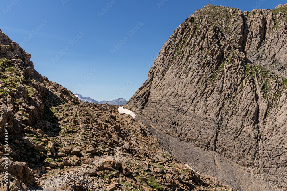 Pyrenees of the Sarradets refuge in the Cirque de Gavarnie, in the French Pyrenees Pyrenees of the Sarradets refuge in the Cirque de Gavarnie, in the French Pyrenees