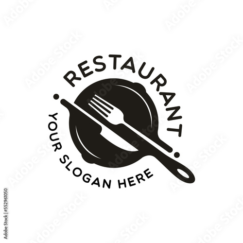 Teflon Spoon Fork for Restaurant Logo Design