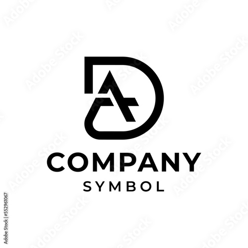 Free Download Monogram Logo Design Concept Vector. Initial DA Letter Mark Symbol Icon Logo Vector - GFXLoad