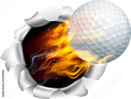 Golf Ball Flame Fire Breaki...