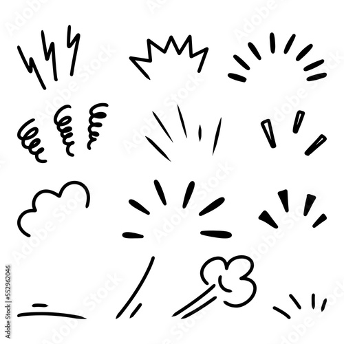 set of Hand drawn doodle elements for concept design isolated on white background. vector illustration.