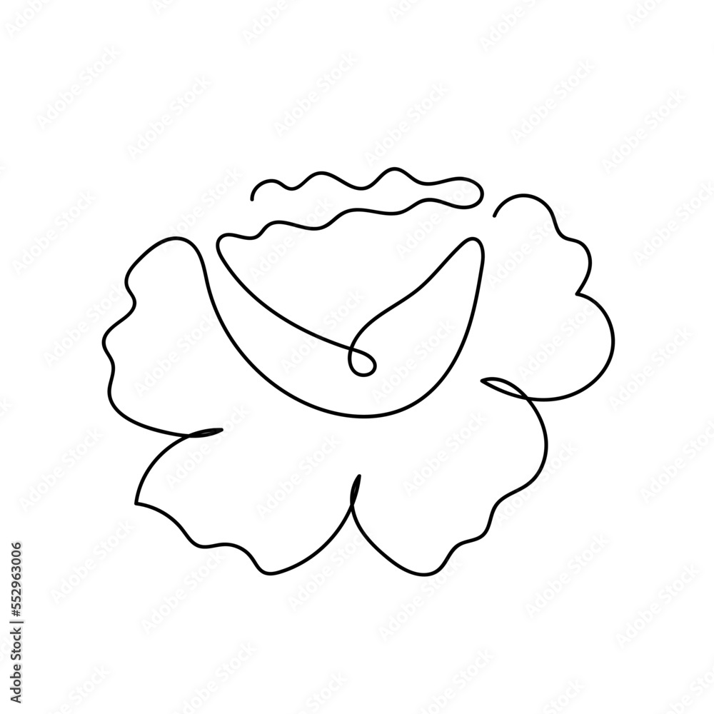 abstract flower single line hand drawn element abstract flower single line hand drawn element