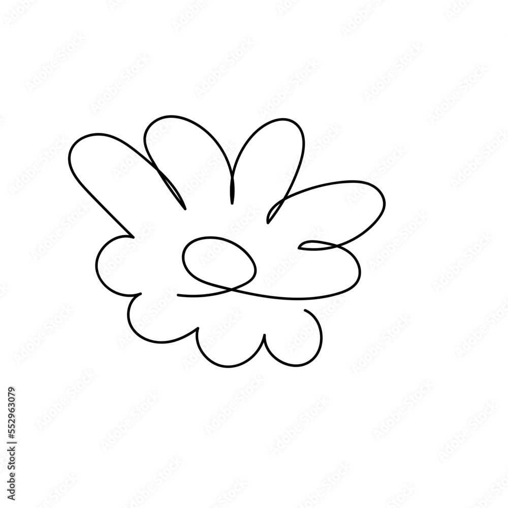 abstract flower single line hand drawn element abstract flower single line hand drawn element