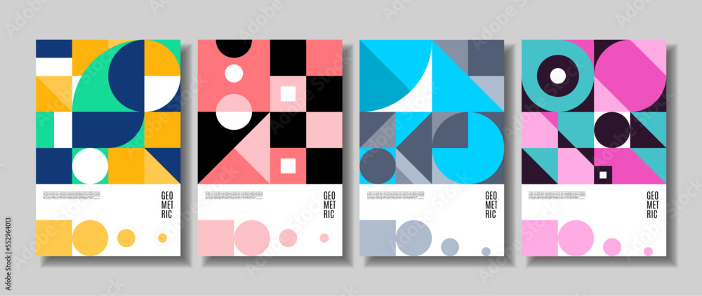 Vintage retro design vector cover.layout Scandinavian style colorful geometric pattern composition for book cover.poster.flyer.magazine.business annual report.etc