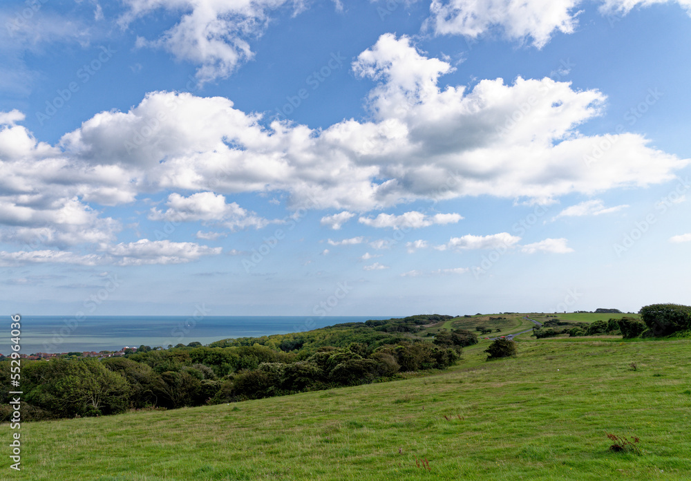 View from the South Downs at Beachy Head - East Sussex - United Kingdom