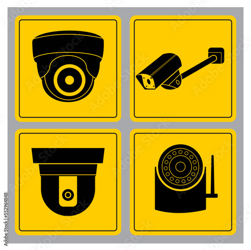 security camera vector illustration