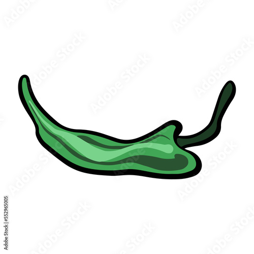 Vector Cartoon peppers. Green and hot pepper, bell pepper, juicy farm vegetables.