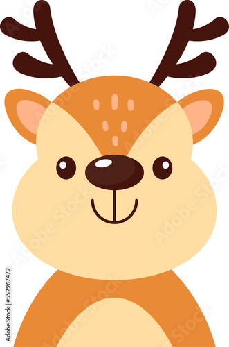 Cute Deer Cartoon Illustration for kids